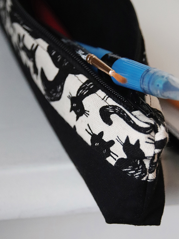 Black Cats Mini Zip Case