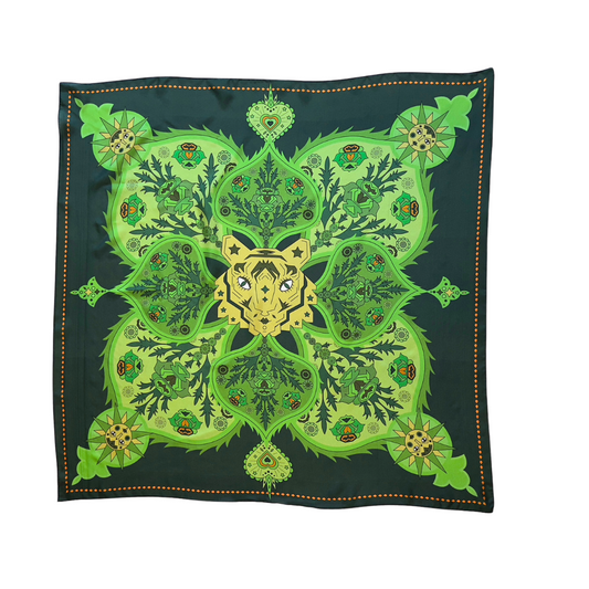 Jungle Bloom Silk Scarf