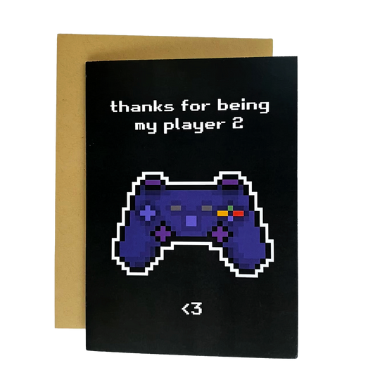 Thanks For Being My Player 2 Card