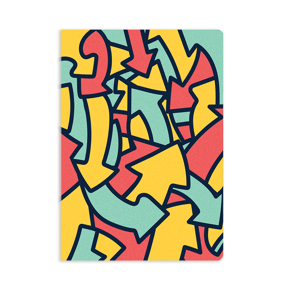 Colourful Arrows 7x10" Notebook