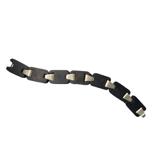 Andre Franklin Ebony and Silver Bracelet