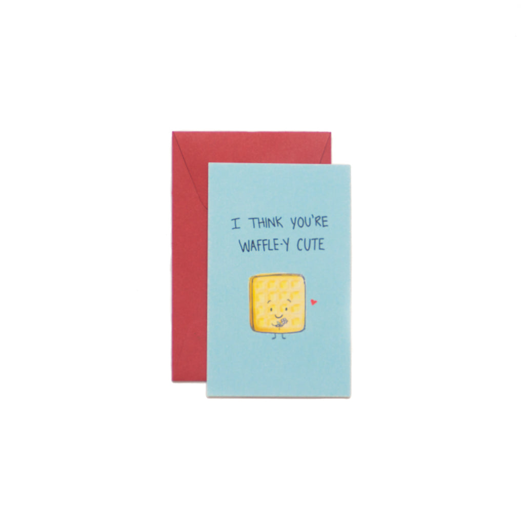 I Think You're Waffle-y Cute Mini-Valentine Card - George Brown College