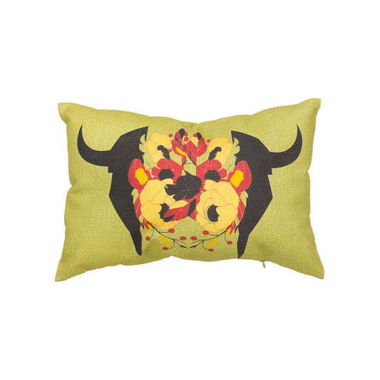 Bison & Flowers Pillow Cover - George Brown College