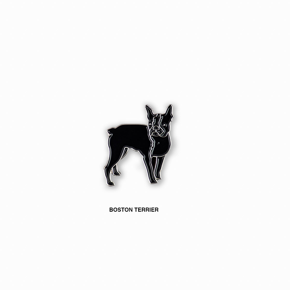 black boston terrier enamel pin