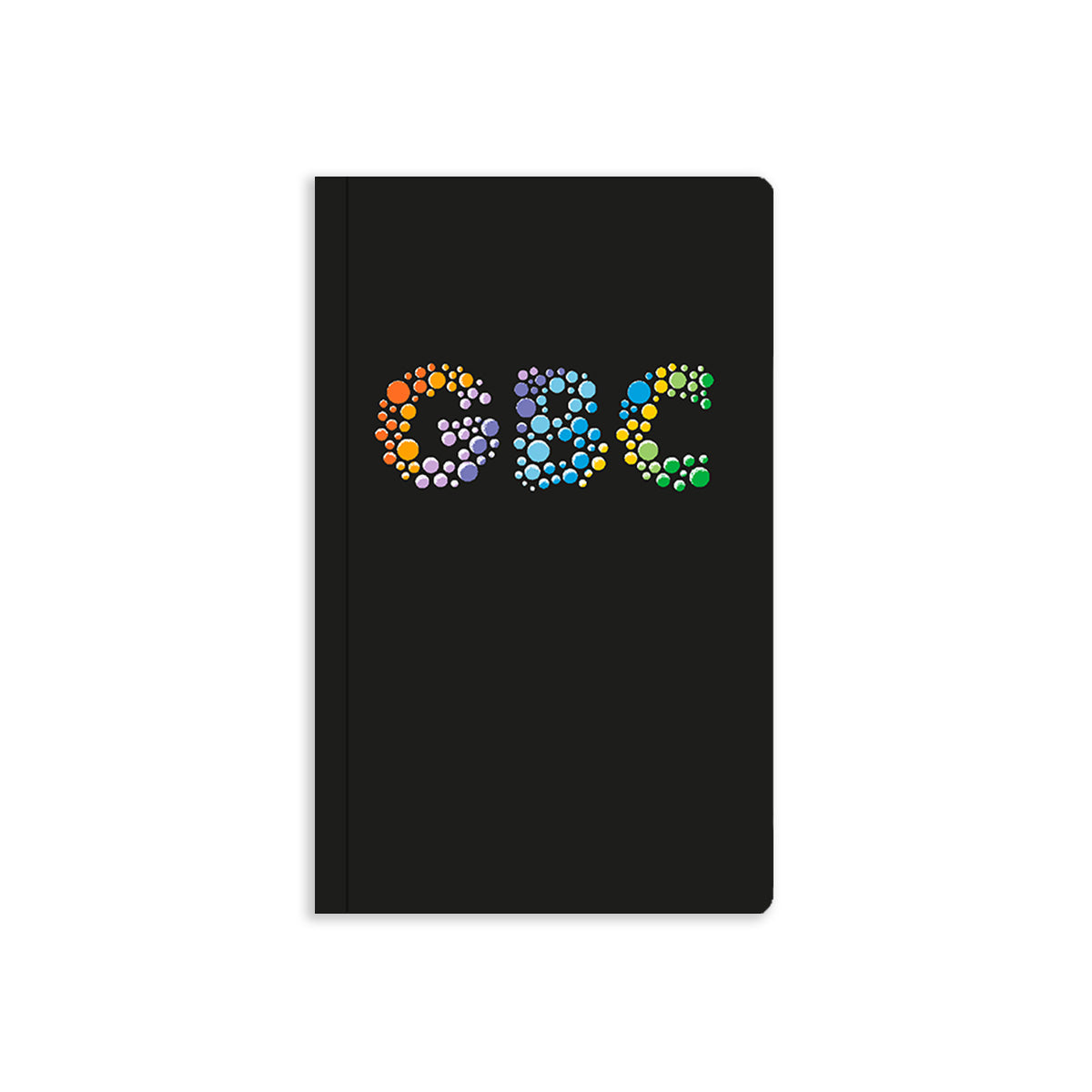 GBC lettering using GBC colours, separated into small bubbles