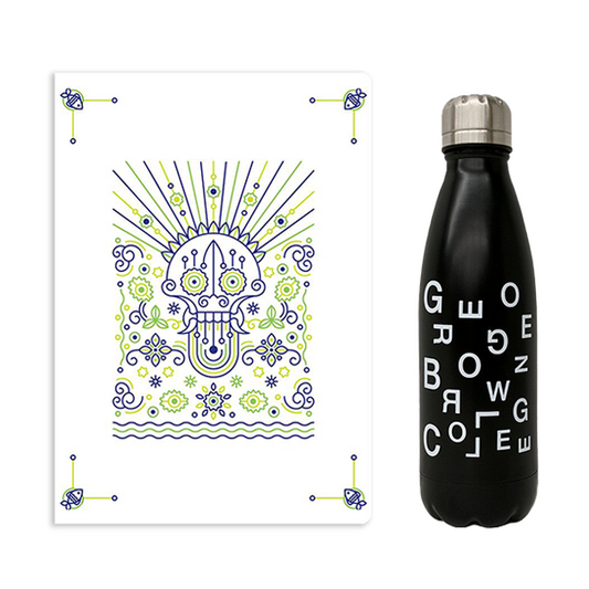 GBC Water Bottle + Alissa DeRivera 7x10" Notebook